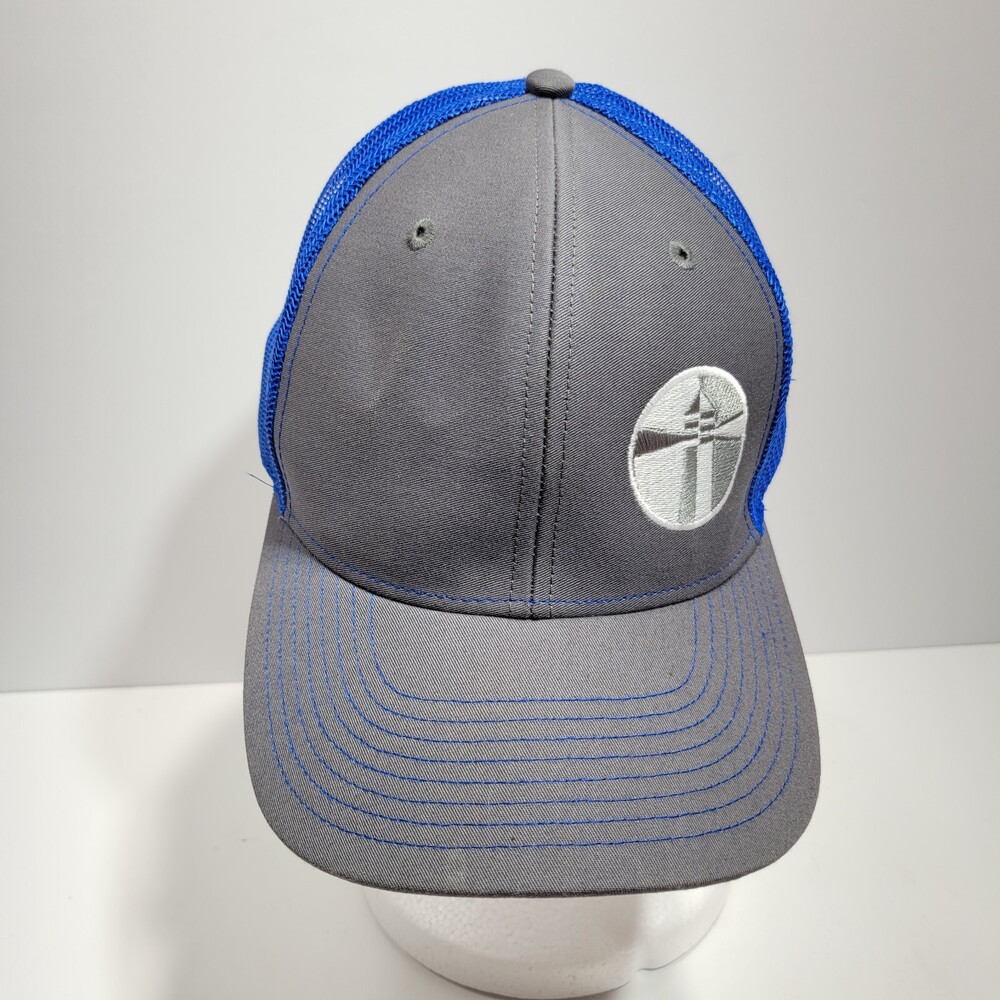 Richardson Hat Cap Snapback Gray Blue Trucker Mesh Hiker Hiking Fitted Mens